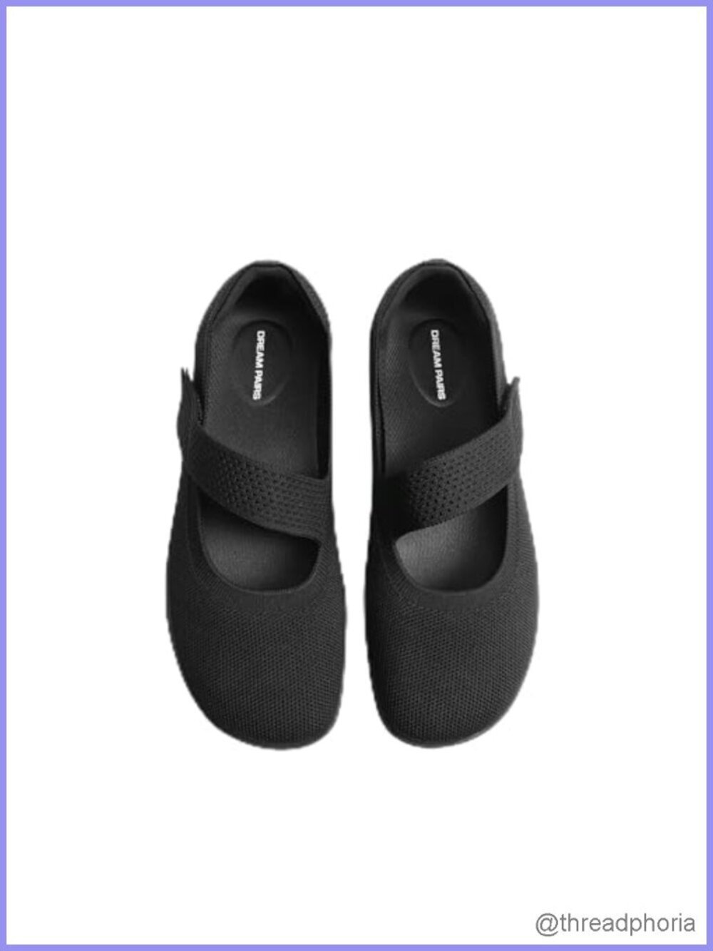Barefoot Knit Mary Jane Flats with Arch Support, Machine Washable, Non-Slip